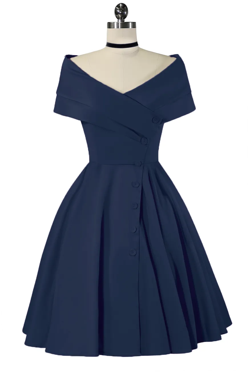 Peacocks And Palaces L'Avenue Dress (Navy)