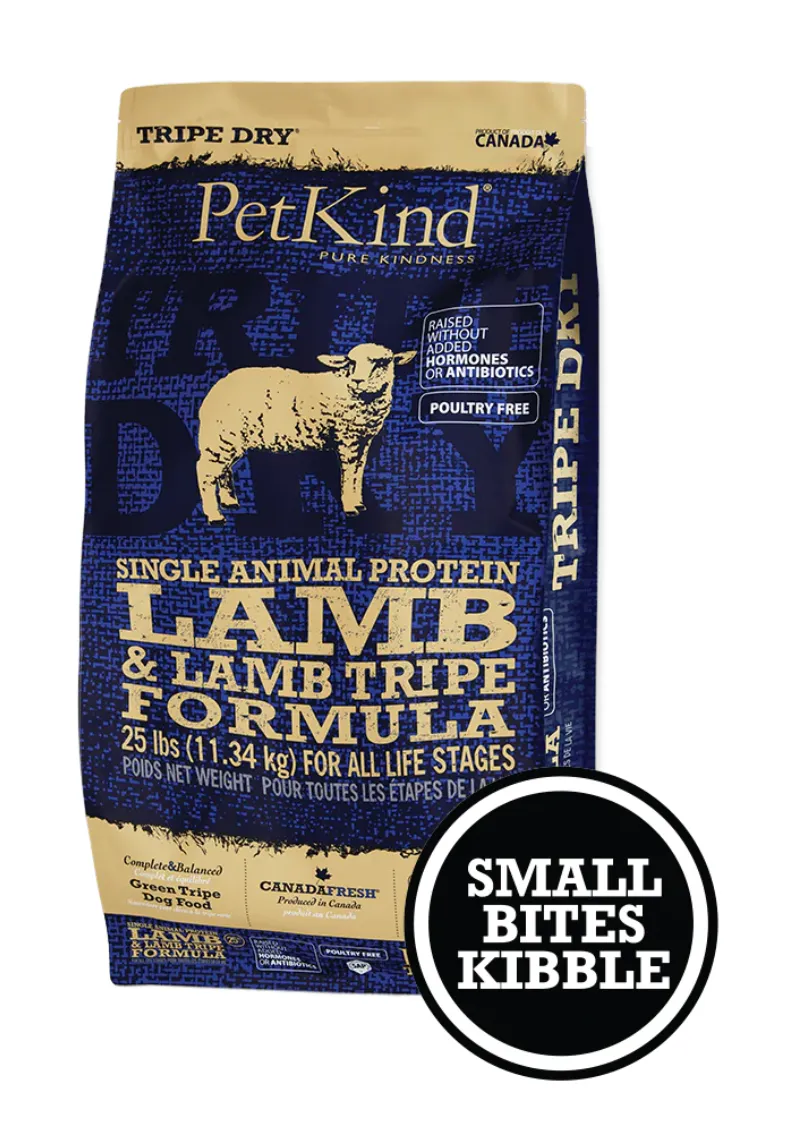 PetKind Lamb & Lamb Tripe Dry Formula Small Bites Dog Food