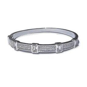 Princess Rectangle Diamond Bangle Bracelet