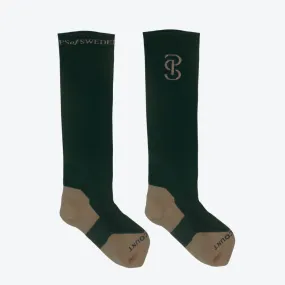 PS of Sweden Forest Green Holly Riding Socks