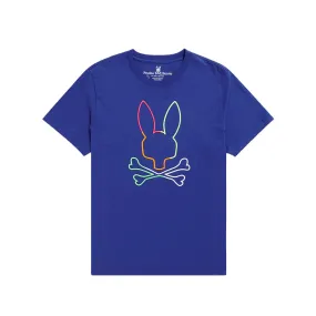 Psycho Bunny Mens Leo Bunny Tee in Saphire