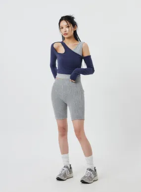 Ribbed Knit Bike Shorts CF322