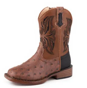 Roper Boots Toddlers Dalton Brown Ostrich