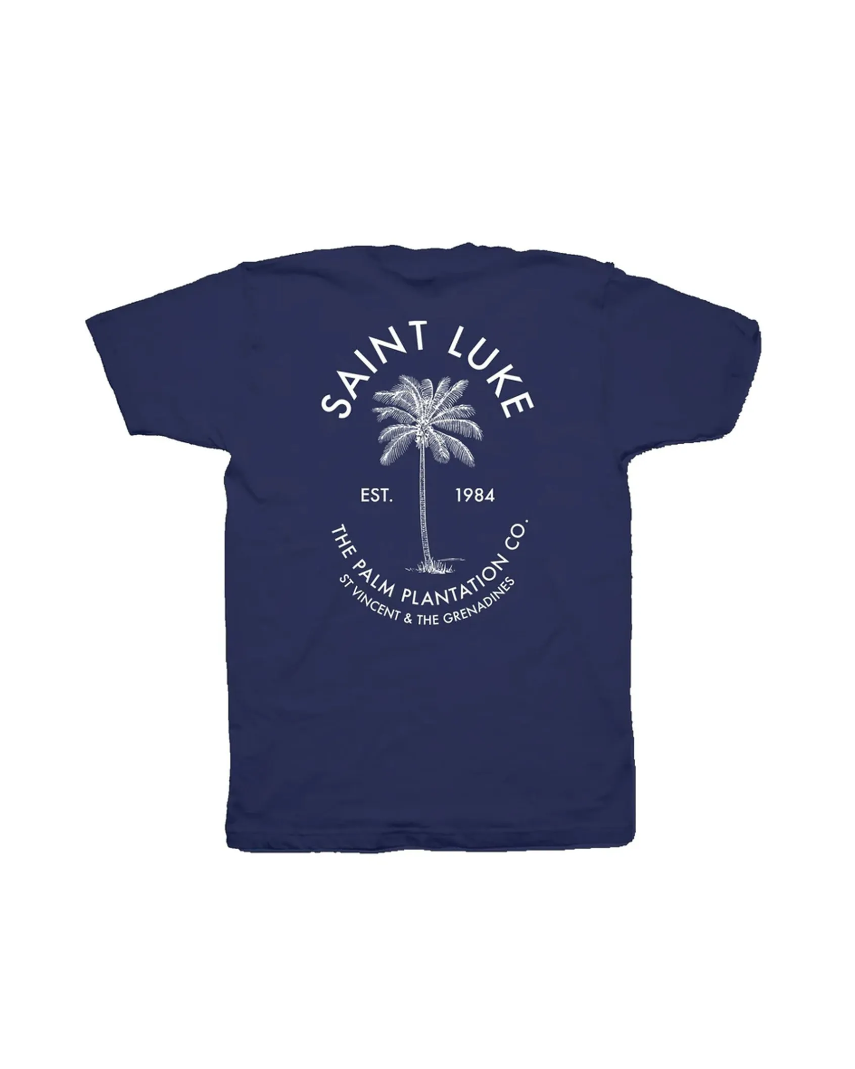 SAINT LUKE Palm Plantation Navy Tee