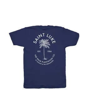 SAINT LUKE Palm Plantation Navy Tee