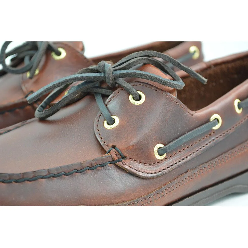 Sebago Schooner Brown Oiled Waxy Deck Shoes