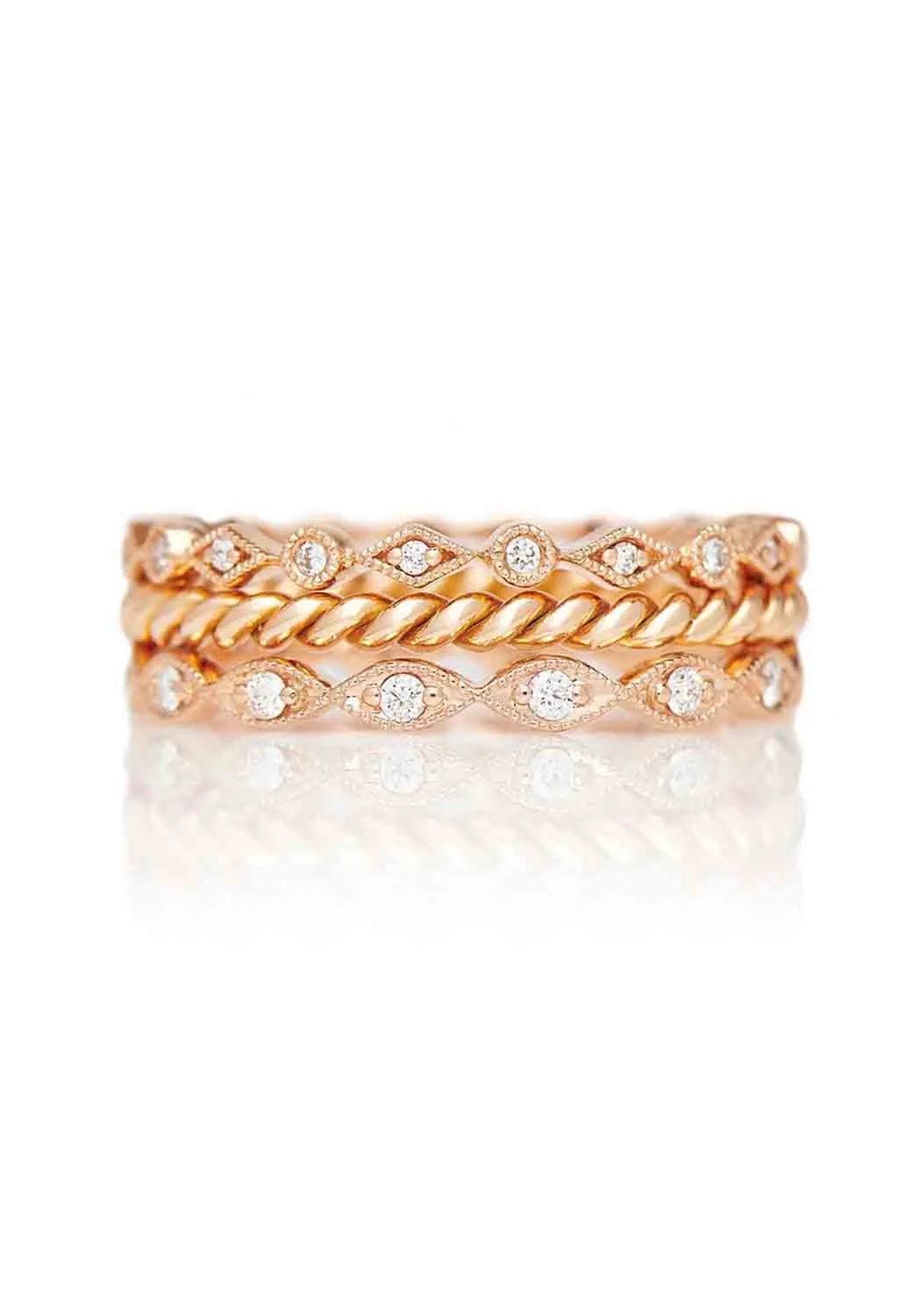 Sethi Couture 18K Rose Gold Twisted Rope Band