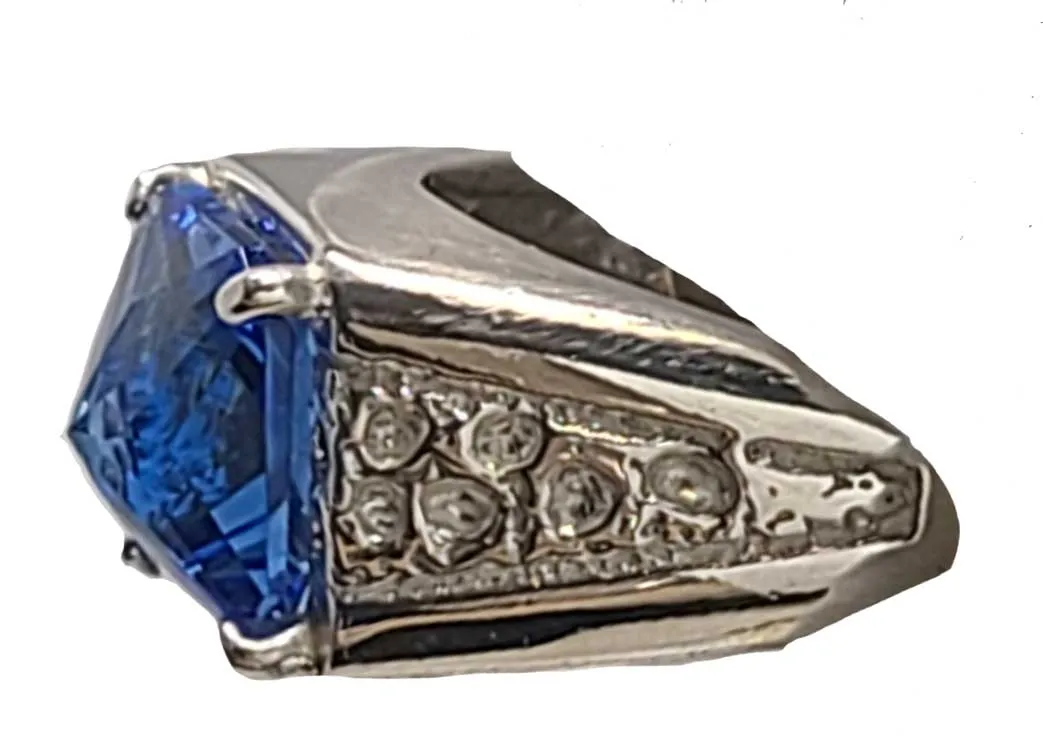 Siberian Blue Quartz Magician Stone? Mens Ring