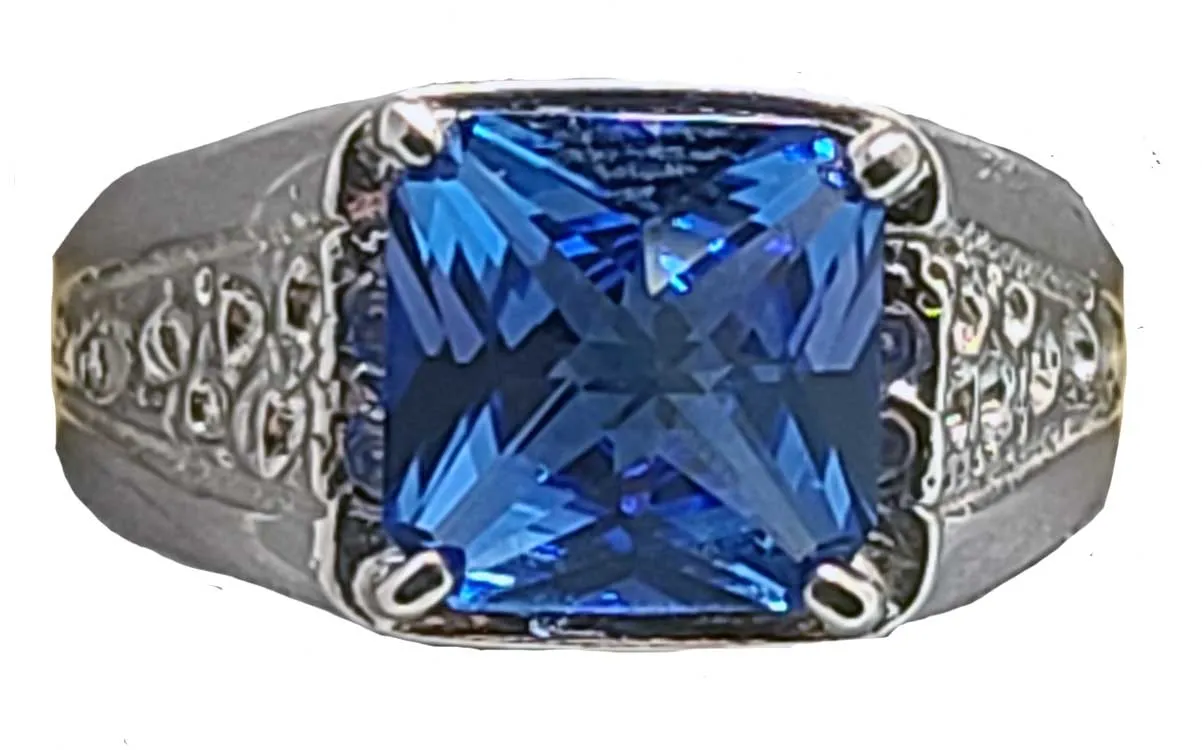 Siberian Blue Quartz Magician Stone? Mens Ring