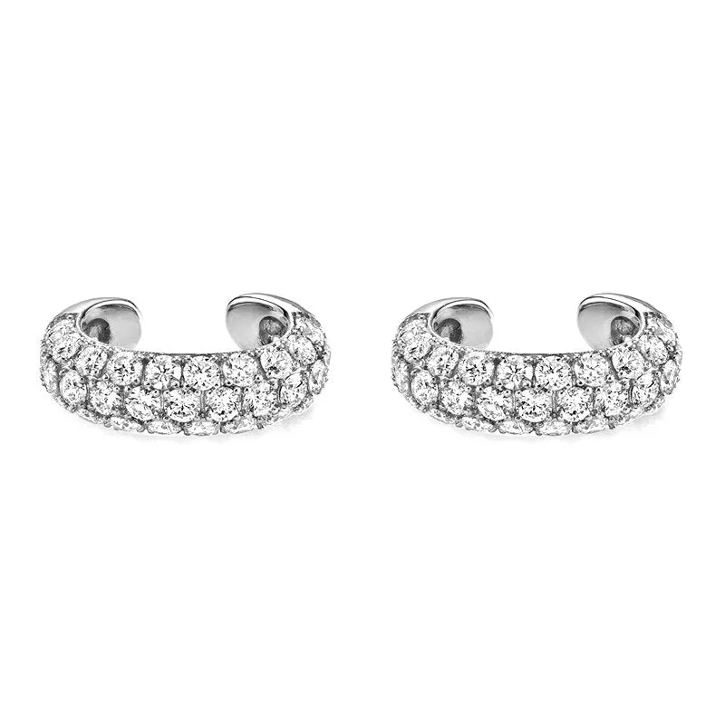 Stud Zircon Piercing Hoop Earrings