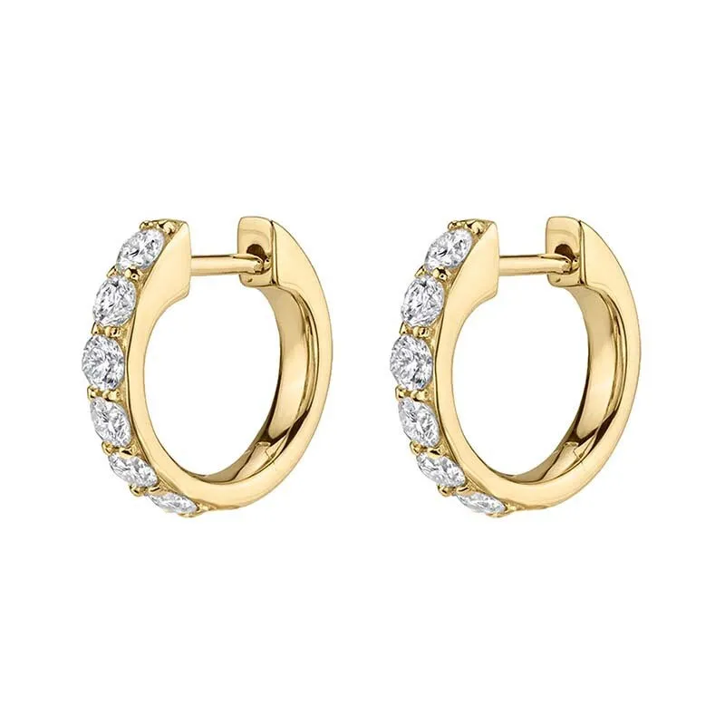 Stud Zircon Piercing Hoop Earrings