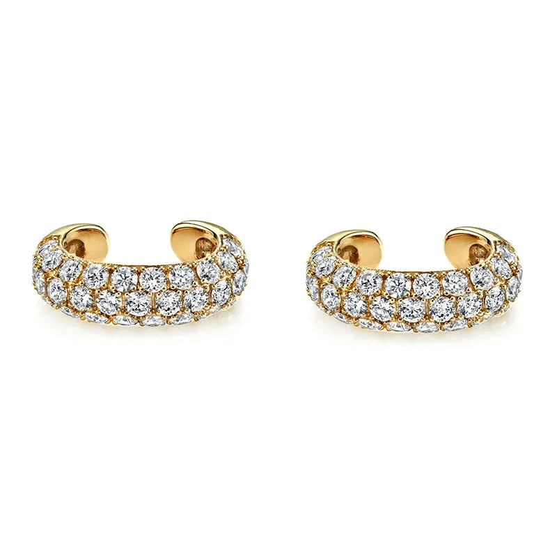 Stud Zircon Piercing Hoop Earrings