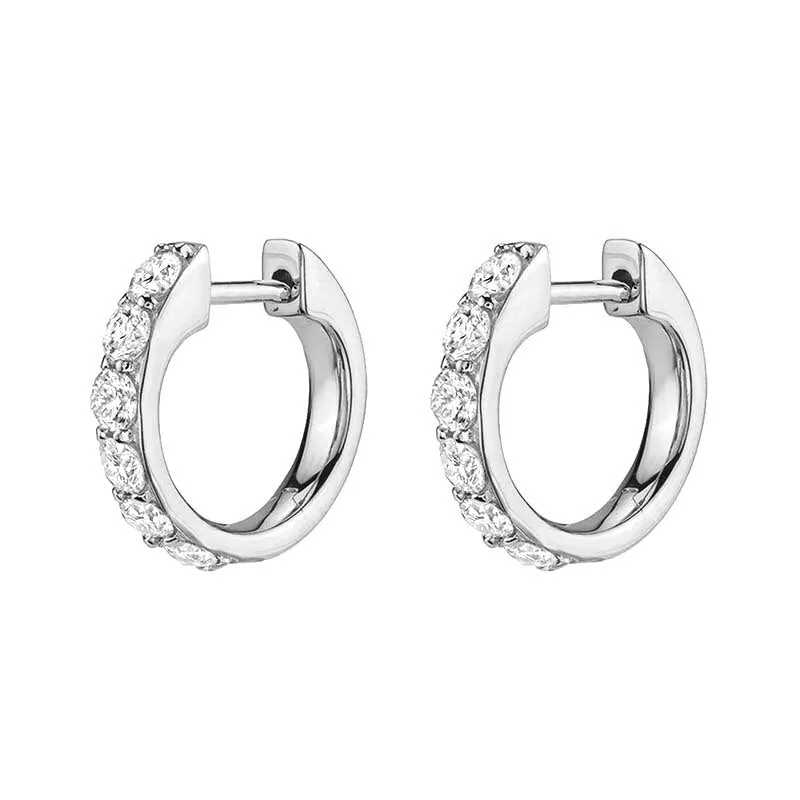 Stud Zircon Piercing Hoop Earrings