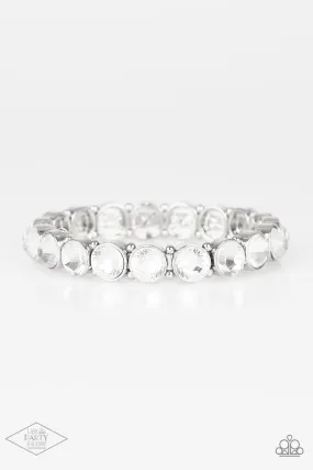 Sugar-Coated Sparkle - White Paparazzi Bracelet