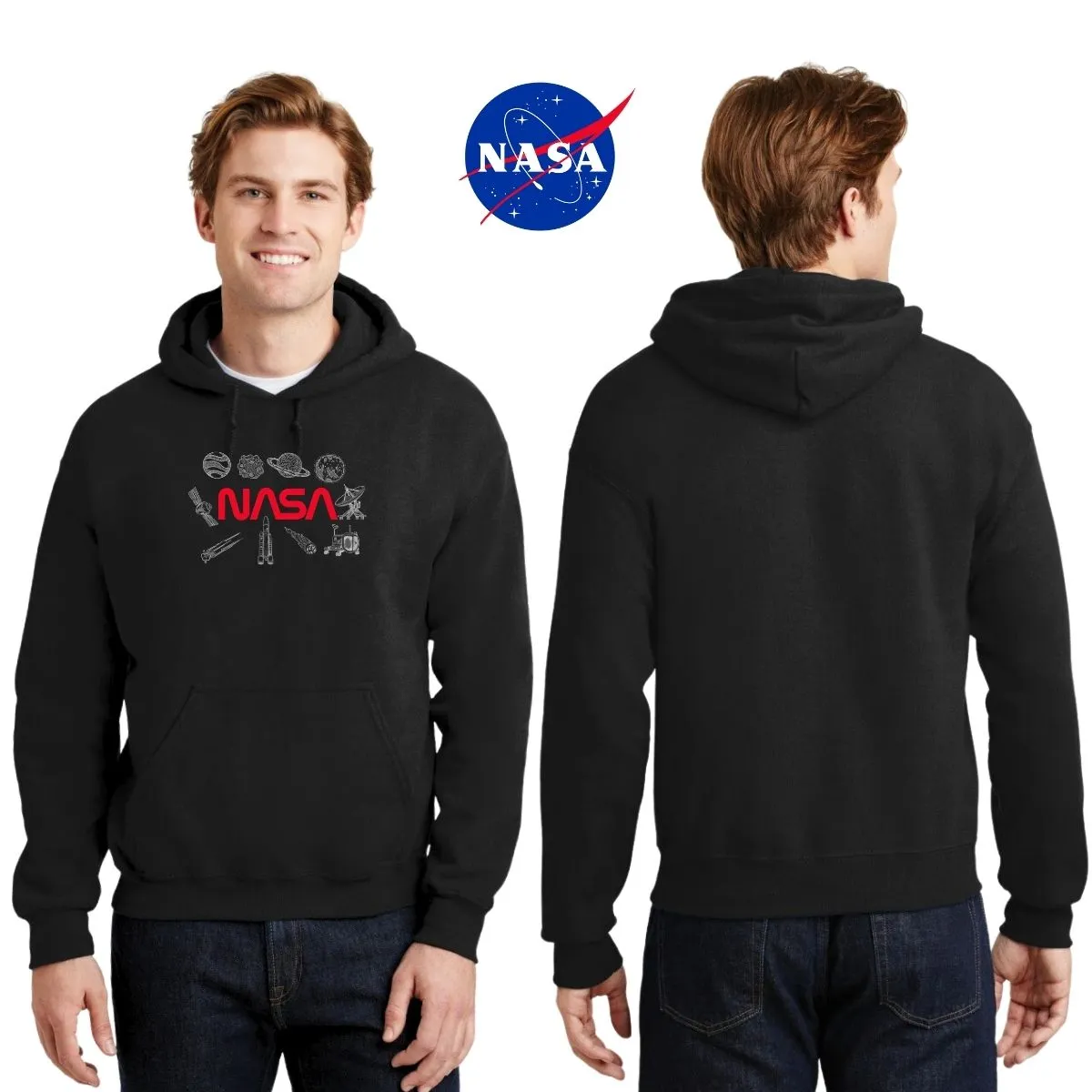 Sweater Suéter Hombre Hoodie Nasa Espacio