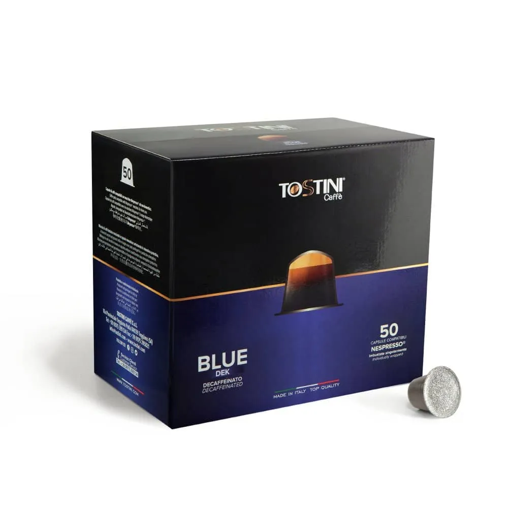 Tostini Compatible Capsule Nespresso Decaffeinated - 50 Count