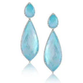 Turquoise & Diamond Earrings