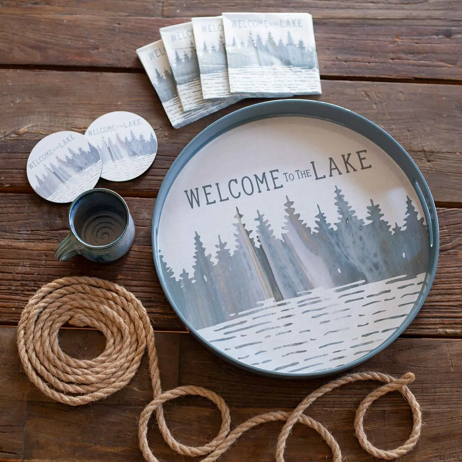 Welcome To The Lake Paper Cocktail Napkins (Pack of 20)