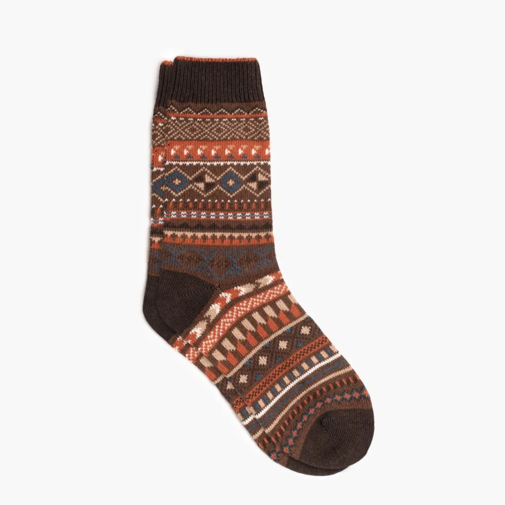 Women's Sodello Geo Sock | Burnt Crimson